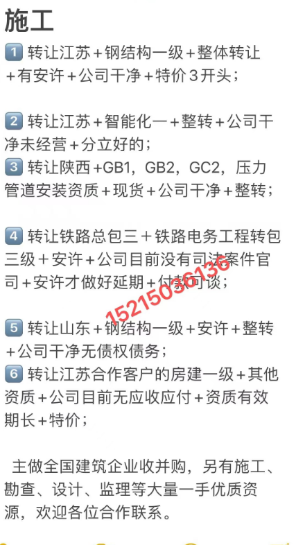 企贝网资质转让_全国地质灾害乙级新办 全包 公司有人员只收代办费